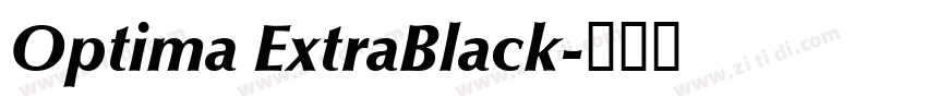 Optima ExtraBlack字体转换